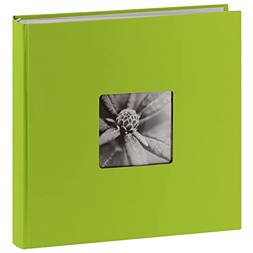 Hama Fotoalbum Jumbo 30x30 cm (Fotobuch mit 100 weißen Seiten, Album für 400 Fotos zum Selbstgestalten und Einkleben) grün von Hama