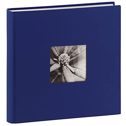 Hama Fotoalbum Jumbo 30x30 cm (Fotobuch mit 100 weißen Seiten, Album für 400 Fotos zum Selbstgestalten und Einkleben) blau von Hama