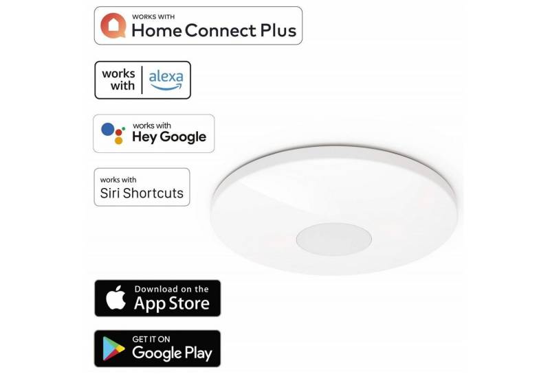 Hama LED Deckenleuchte WiFi LED Deckenleuchte 40W / 217W dimmbar, WLAN Verbindung, Deckenlampe rund 40W = 217W,Dimmbar, Smart Home von Hama