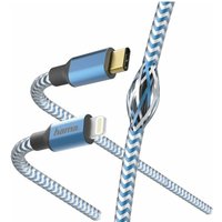 Hama Lade-/Datenkabel Reflective, USB-C - iPhone, 1,5 m, Blau von Hama
