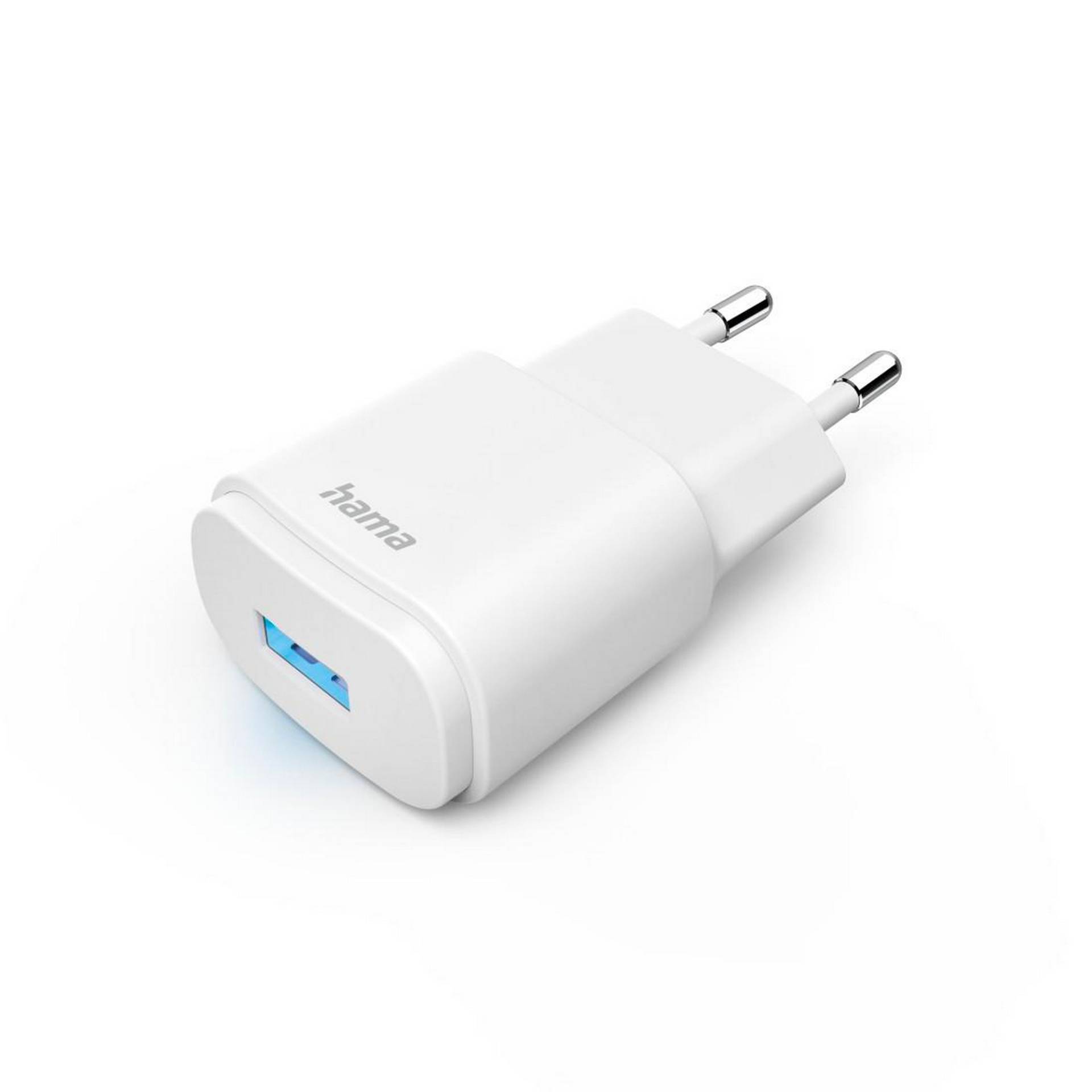 Hama Ladegerät weiß mit USB-A-Buchse 6 W Hama Ladegerät weiß mit USB-A-Buchse 6 W von Hama