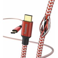 Hama Ladekabel und Datenkabel "Reflective"  Rot von Hama