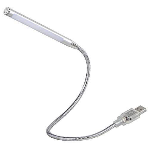 Hama Laptop USB-Lampe mit dimmbaren LEDs, Touch-Sensor (Schwanenhals-Lampe, flexibel biegsam, Licht zur Schreibtisch-/Tastaturbeleuchtung) Leselampe, Schreibtischlampe/Computerlampe von Hama