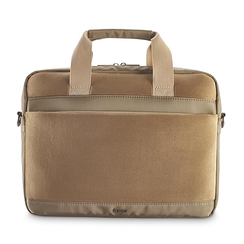 Hama Laptoptasche Velvet (Laptoptasche 40 – 41 cm / 15,6 – 16,2 Zoll, Umhängetasche für PC und Tablet, Dokumententasche, Reisetasche, Arbeit, Damen und Herren) Beige von Hama