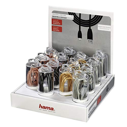 Hama Pineapple USB-Kabel 1 m USB A Micro-USB B Anthrazit, Gold, Rose Gold, Silber von Hama