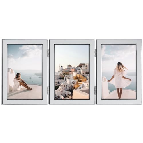 Hama Bilderrahmen 13x18 (3er Bilderrahmen, Bilderrahmen mehrere Bilder, Fotorahmen, Portraitrahmen, Hochformat, Querformat, zum Hängen, zum Hinstellen, Samt, 3x Bildformat 13 x 18 cm) silber Hama Bilderrahmen 13x18 (3er Bilderrahmen, Bilderrahmen mehrere Bilder, Fotorahmen, Portraitrahmen, Hochformat, Querformat, zum Hängen, zum Hinstellen, Samt, 3x Bildformat 13 x 18 cm) silber von Hama