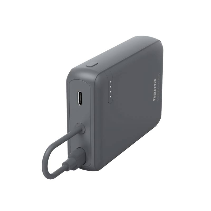 Hama Power Pack Travel mit Kabel mit 2 USB-C Ausgängen 10.000 mAh Anthrazit von Hama