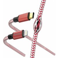 Hama Reflektierendes Schnelllade-/Datenkabel, USB-C - iPhone 1,5 m, Rot von Hama