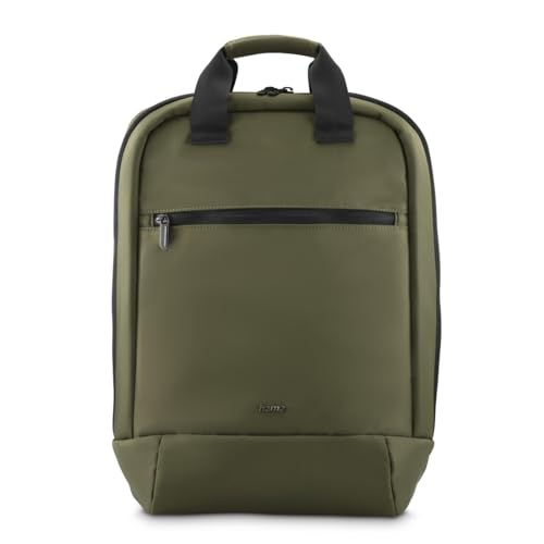 Hama Rucksack für Laptop (Laptopfach gepolstert für Laptops bis 16,2“, Laptoprucksack mit Vordertasche und Innenfach, ultraleichter Daypack, wasserfest) oliv von Hama