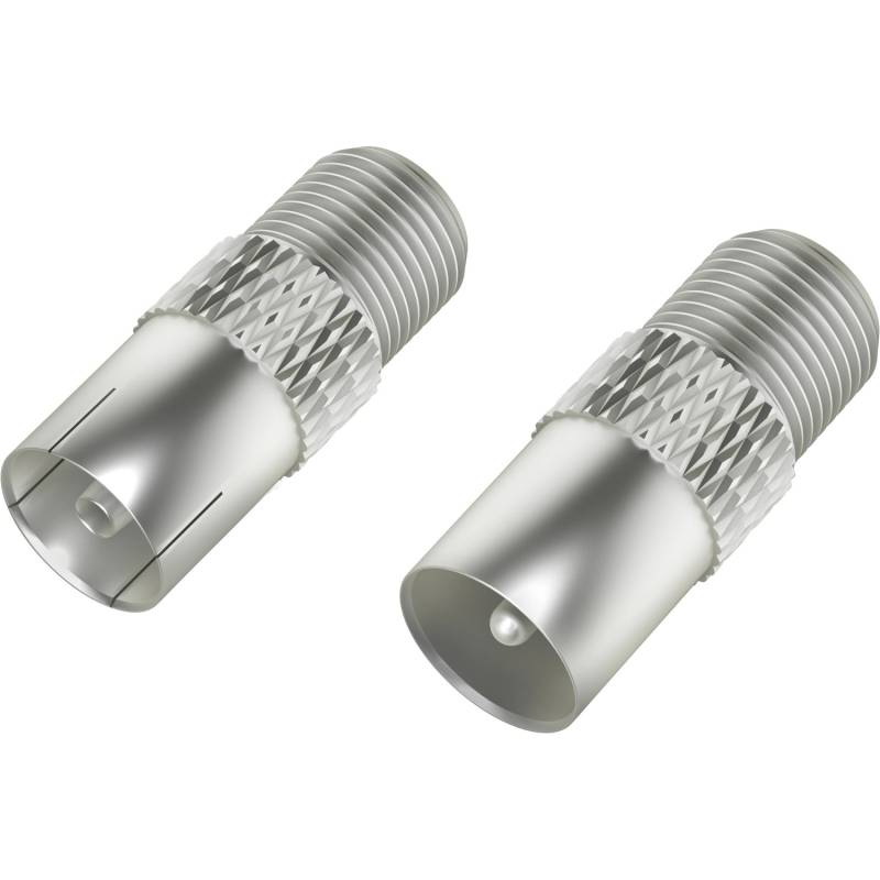 Hama SAT-Adapter-Set F-Kupplung - Koax-Stecker/F-Kupplung - Koax-Kupplung 2 Stk. von Hama