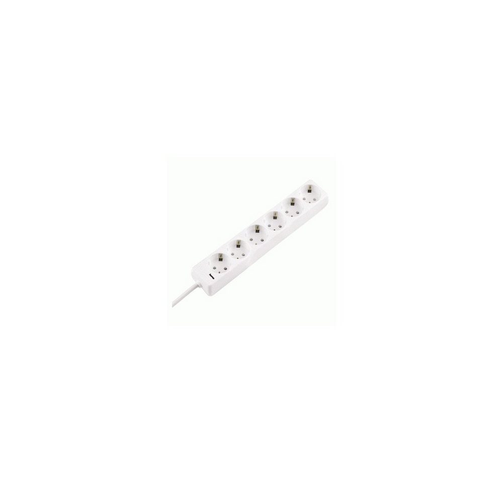 Hama Steckdosenleiste 6-fach, 1,4 m, Weiß (00030383) Steckdosenleiste von Hama