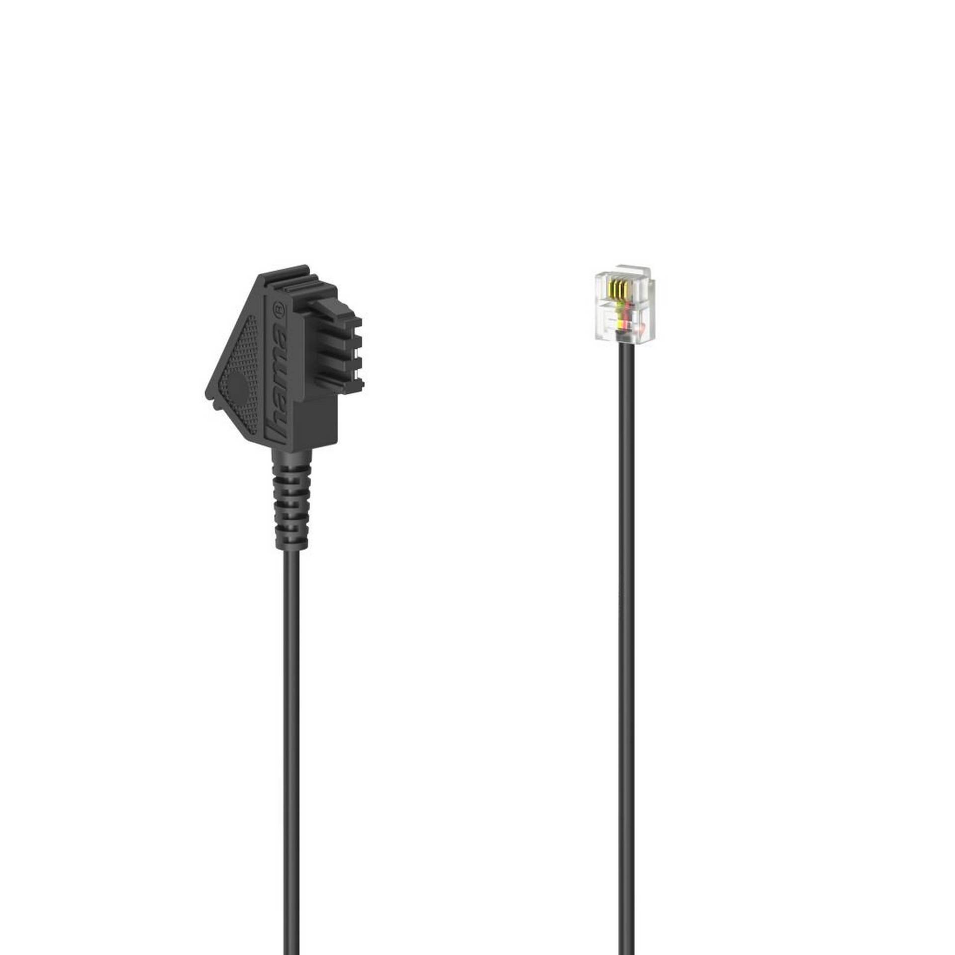 Hama Telefonkabel schwarz TAE-F-Stecker mit Modular-Stecker 6p4c, 3 m Hama Telefonkabel schwarz TAE-F-Stecker mit Modular-Stecker 6p4c, 3 m von Hama