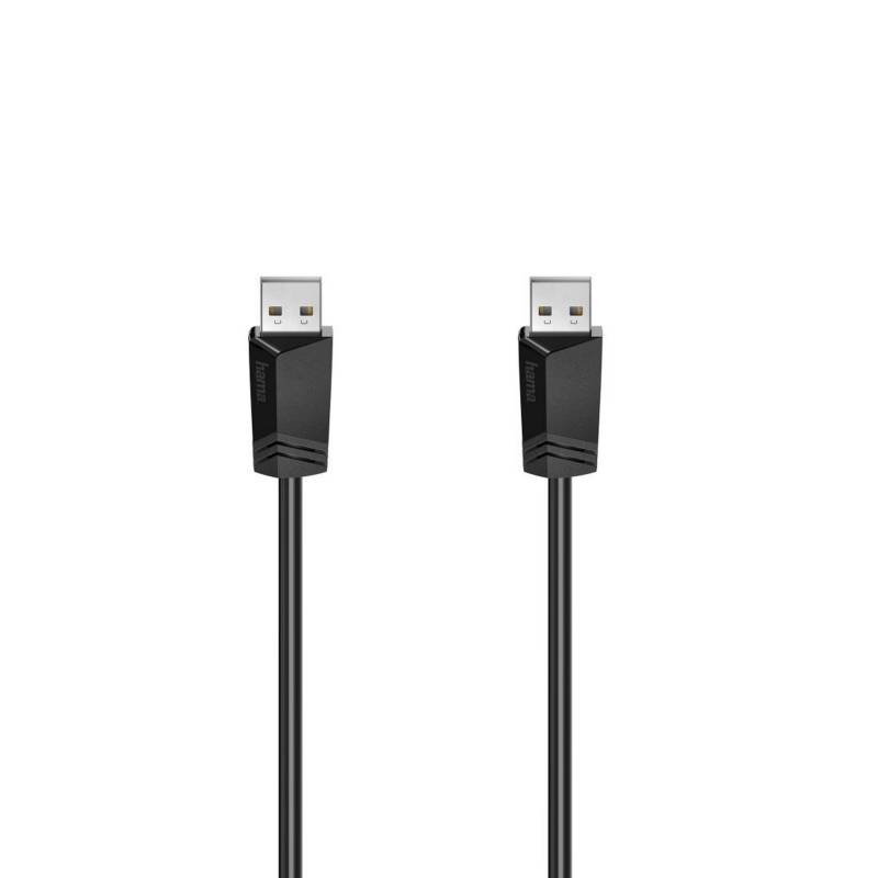 Hama USB-A-Datenkabel mit USB-A-Stecker, USB 2.0 schwarz 1,50 m von Hama