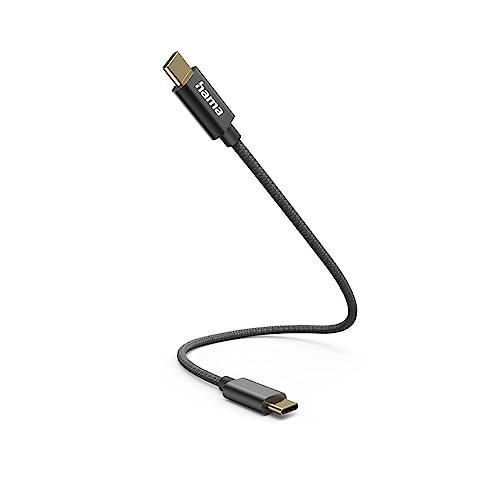 Hama USB-Ladekabel USB 2.0 USB-C® Stecker, USB-C® Stecker 0.2m Schwarz 00201604 von Hama