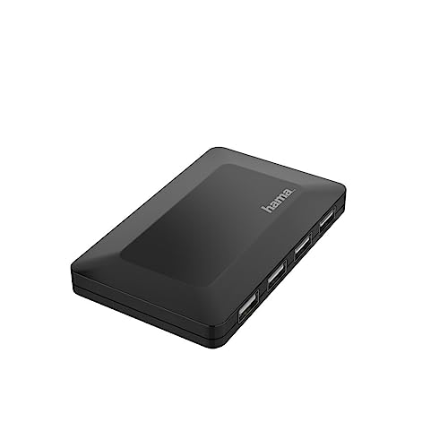 Hama USB 2.0-Hub 4-Fach Adapter (Splitter mit 4 Ports, externer USB-Verteiler mit Netzteil USB-Kabel für PC, Notebook, Laptop mit Windows oder Mac OS) schwarz Hama USB 2.0-Hub 4-Fach Adapter (Splitter mit 4 Ports, externer USB-Verteiler mit Netzteil USB-Kabel für PC, Notebook, Laptop mit Windows oder Mac OS) schwarz von Hama
