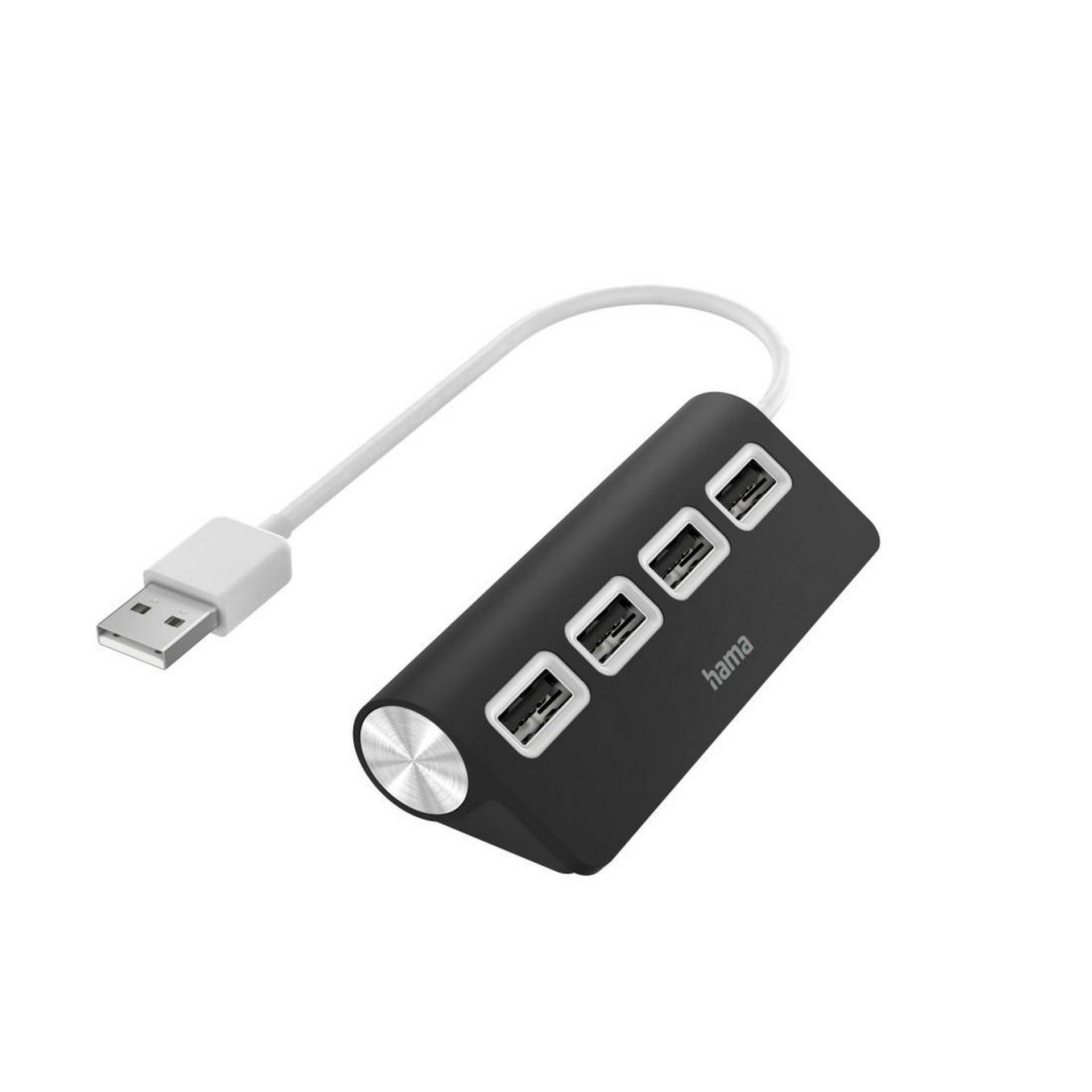 Hama USB-Hub 4 Ports, USB 2.0 schwarz 480 Mbit/s Hama USB-Hub 4 Ports, USB 2.0 schwarz 480 Mbit/s von Hama