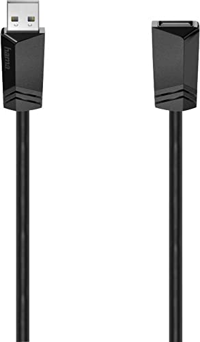 Hama USB A Kabel - USB A (Verlängerungskabel, USB 2.0A Stecker, USB A Buchse, 480Mbit/s, 0,5A, 5m) schwarz Hama USB A Kabel - USB A (Verlängerungskabel, USB 2.0A Stecker, USB A Buchse, 480Mbit/s, 0,5A, 5m) schwarz von Hama