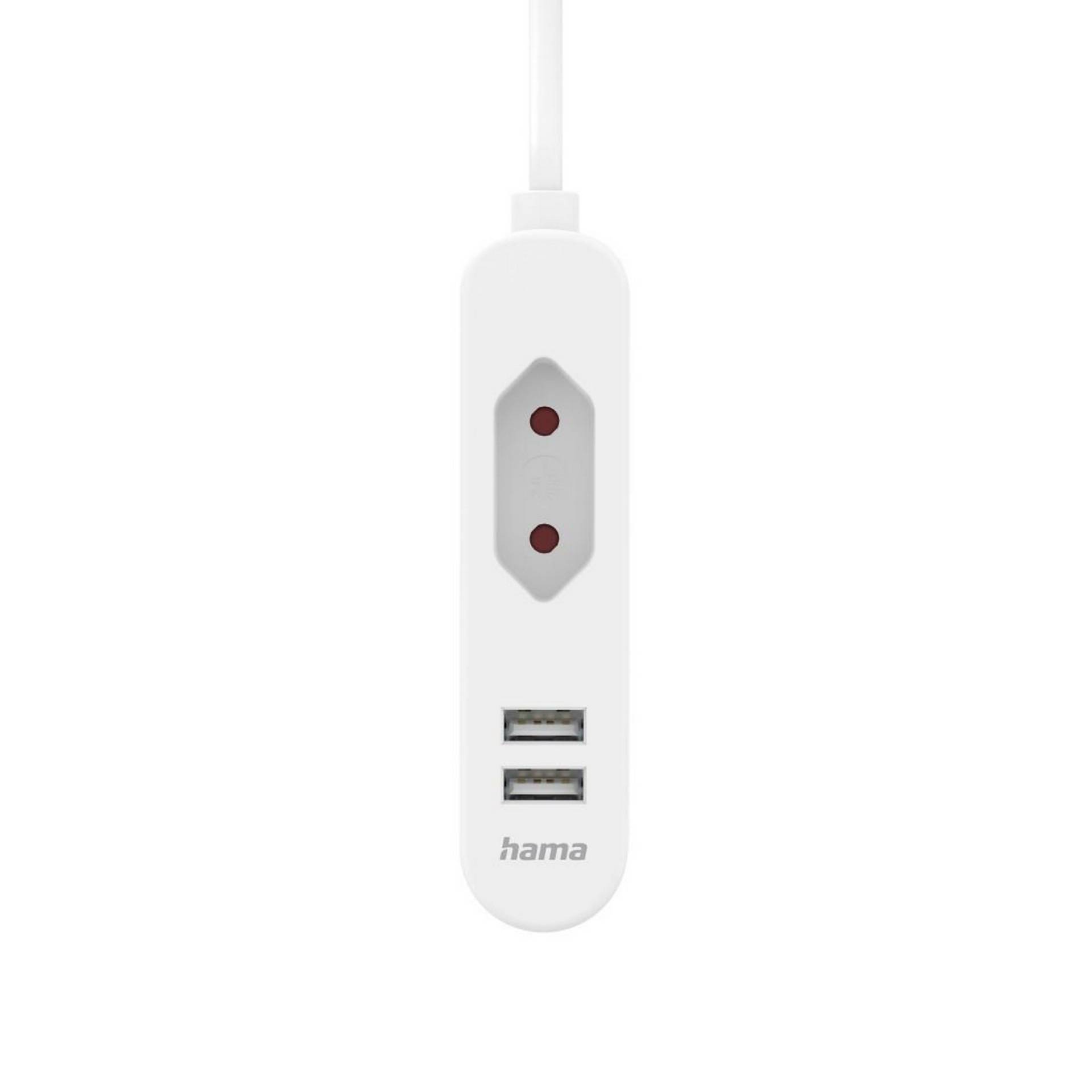 Hama USB-Netzteil weiß Eurobuchse, 2 USB-A 1,9 m Kabel Hama USB-Netzteil weiß Eurobuchse, 2 USB-A 1,9 m Kabel von Hama