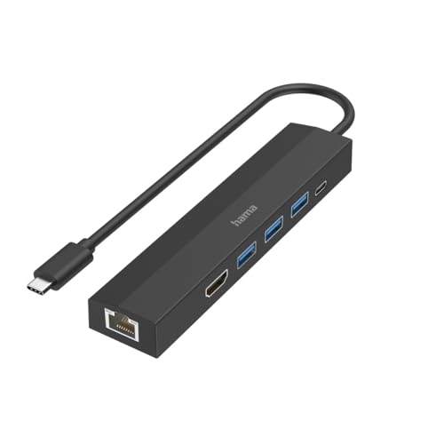 Hama USB-Hub 6 Ports (3X USB-A, USB-C, HDMI, LAN, Ethernet, für Maus, Tastatur, Monitor, Netzwerk etc., bis zu 5 Gbps, Ultra HD, 4K, Thunderbold, Power Delivery) Hama USB-Hub 6 Ports (3X USB-A, USB-C, HDMI, LAN, Ethernet, für Maus, Tastatur, Monitor, Netzwerk etc., bis zu 5 Gbps, Ultra HD, 4K, Thunderbold, Power Delivery) von Hama