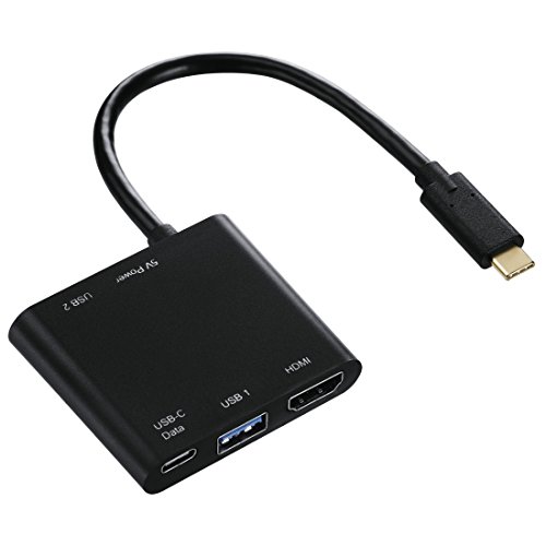 Hama USB-Type-C-Hub mit 2x USB-3.1, 1x USB-C, 1x HDMI (USB-Verteiler für Laptop/PC/Smartphone/Tablet mit USB-C-Anschluss, OTG-fähig, 3-fach USB, Thunderbolt-3-kompatibel) USB Mehrfach-Adapter von Hama