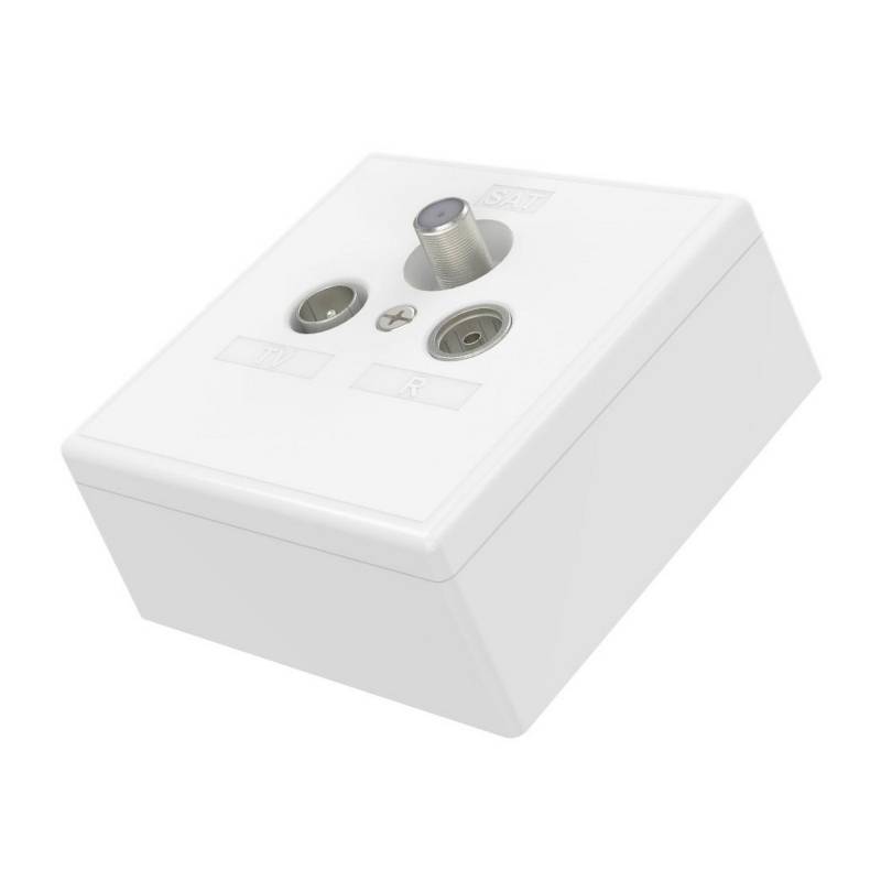 Hama Universal Antennendose 'SKITU' weiß 4-in-1 von Hama