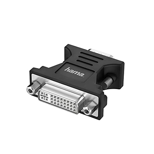 Hama VGA auf DVI Adapter Full HD 1080p (VGA Stecker, DVI Buchse 24+5, Adapter zum Anschluss von PC, Laptop, Computer mit VGA an Monitor, TV oder Beamer mit DVI oder umgekehrt, Konverter) 00200341 Schwarz Hama VGA auf DVI Adapter Full HD 1080p (VGA Stecker, DVI Buchse 24+5, Adapter zum Anschluss von PC, Laptop, Computer mit VGA an Monitor, TV oder Beamer mit DVI oder umgekehrt, Konverter) 00200341 Schwarz von Hama