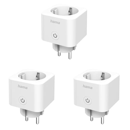 Hama WLAN Steckdose (WLAN gesteuerte Steckdose mit Matter Smart Home, universal, smarte Steckdose mit App und Sprachsteuerung, Smart Home Steckdose als Zeitschaltuhr, Funksteckdose, 3680 W) von Hama