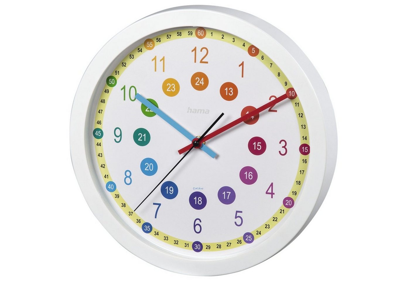 Hama Wanduhr Kinder-Wanduhr Easy-Learning", Bunt" von Hama