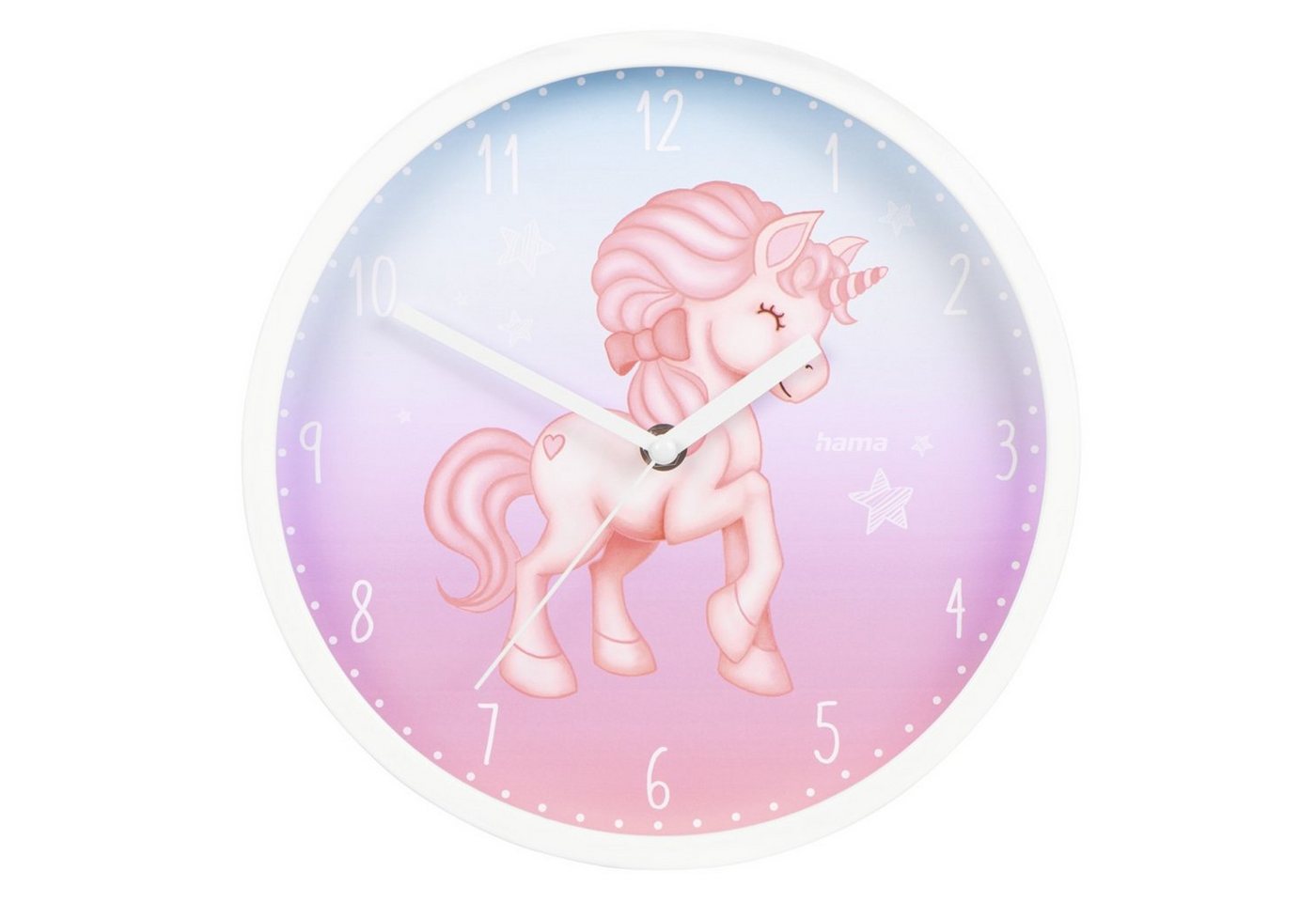 Hama Wanduhr Kinder-Wanduhr Magical Unicorn", Bunt" von Hama