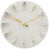 Hama Wanduhr Korfu beige 30cm 3D Ziffern 185880 von Hama