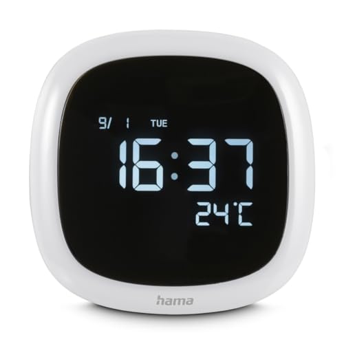 Hama Wecker (digitaler Wecker, mit Licht, mit Temperaturanzeige, mit Datumsanzeige, 3 Weckzeiten, Schlummerfunktion, ideal als Nachtlicht, dimmbar, Touch Sensor, ohne Batterien) weiß Hama Wecker (digitaler Wecker, mit Licht, mit Temperaturanzeige, mit Datumsanzeige, 3 Weckzeiten, Schlummerfunktion, ideal als Nachtlicht, dimmbar, Touch Sensor, ohne Batterien) weiß von Hama