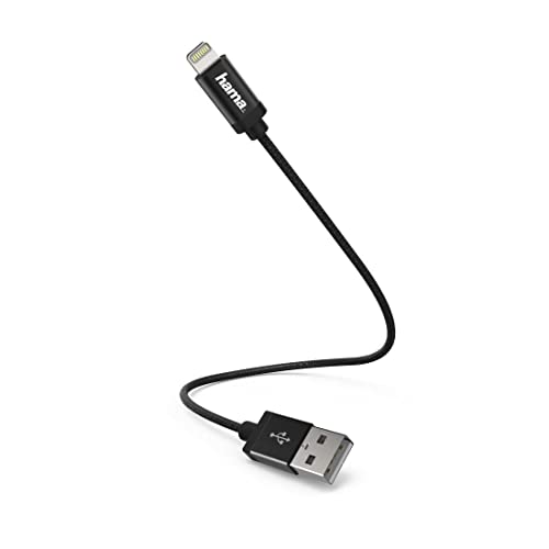 Hama iPhone/iPad Datenkabel/Ladekabel [1x USB 2.0 Stecker A - 1x Apple Lightning-Stecker] 20.00cm Sc Schwarz von Hama