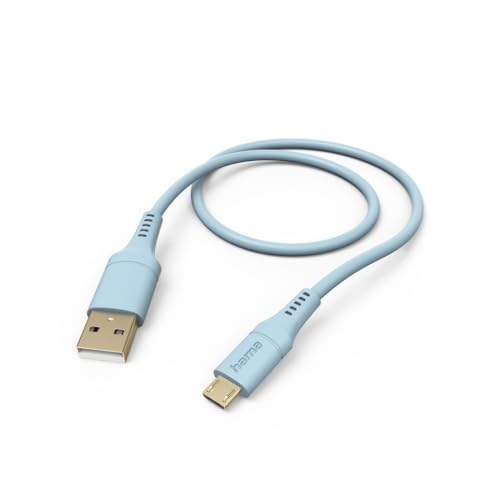 Ladekabel Flexible, USB-A - Micro-USB, 1,5 m, Silikon, Blau von Hama