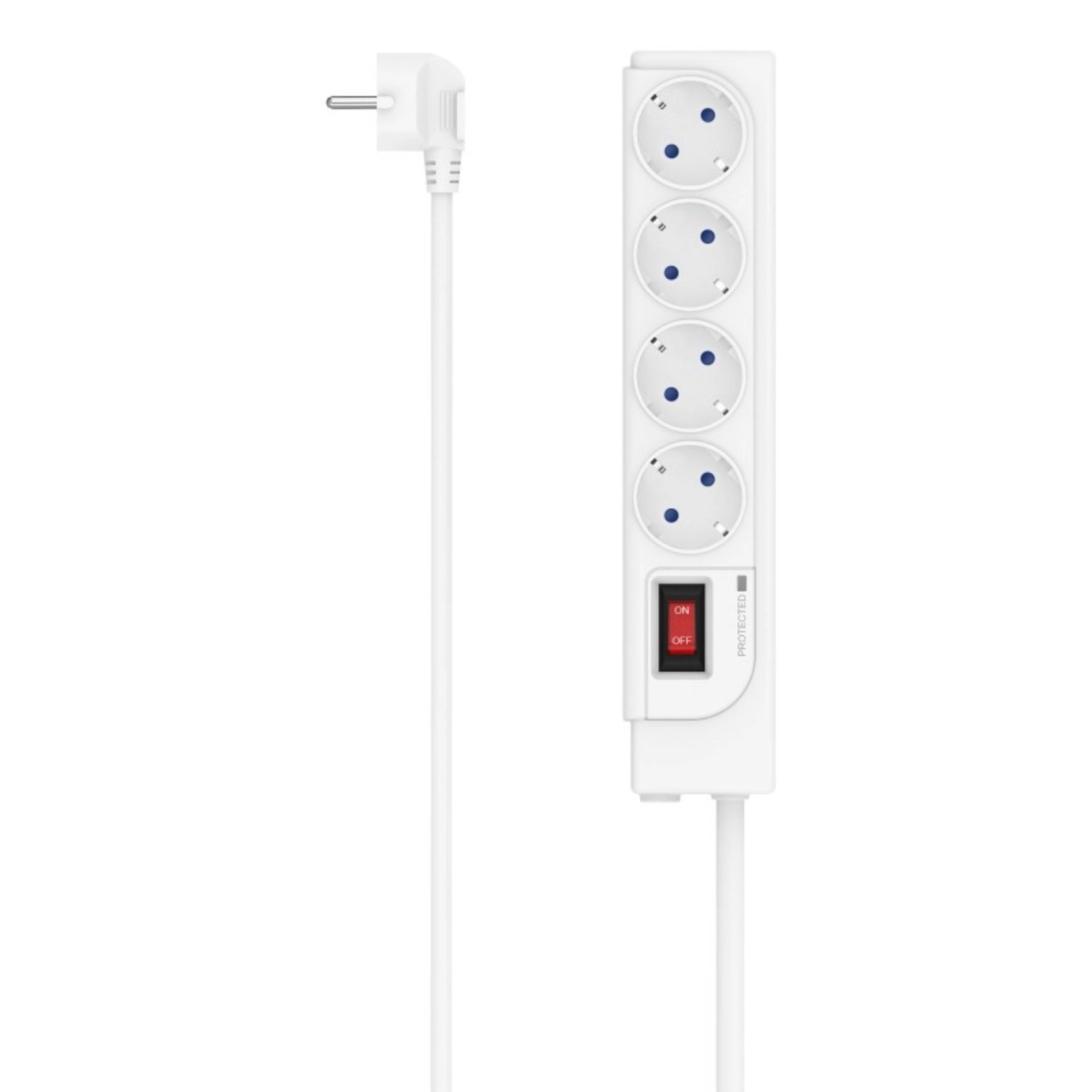 Steckdosenleiste 4-fach Überspannungsschutz Schalter Weiß Steckdosenleiste 4-fach Überspannungsschutz Schalter Weiß von Hama