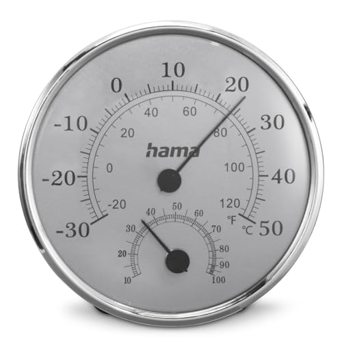 Thermometer und Hygrometer "Saipan", silber/grau von Hama