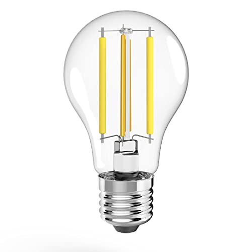 Hama WLAN Lampe mit Lampenfassung E27 (Smart Lampe funktioniert ohne Hub, LED Leuchtmittel mit 7W, Glühbirne Vintage für Sprach-/App-Steuerung, Smart Home Lampe für verschiedene Lichtatmosphären) Weiß von Hama