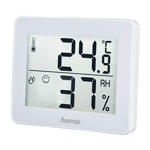 Hama | Digitales Thermometer und Hygrometer, Feuchtigkeits- und Temperaturkontrolle für Innenräume, weiß von Hama