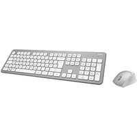 hama KMW-700 Tastatur-Maus-Set kabellos silber, weiß von Hama