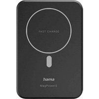 hama MagPower5 wireless Powerbank 5.000 mAh schwarz von Hama