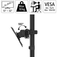 hama Monitorenarm »FULLMOTION«, schwarz, für alle TFT-/LCD-/LED-Monitore - schwarz | weiss von Hama