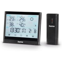 hama Wetterstation »Full Touch«, schwarz, Kunststoff - silberfarben | schwarz von Hama