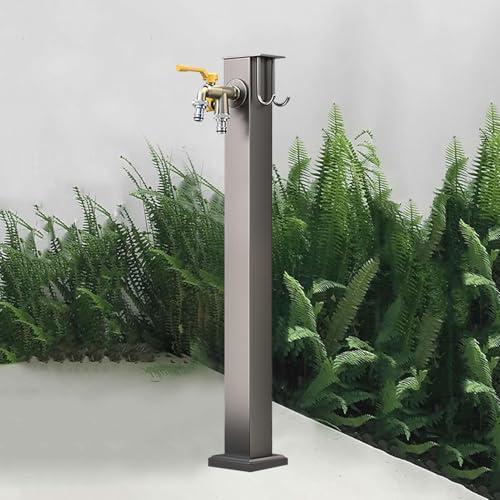 Freistehender Wasserhahn aus Edelstahl mit Wassersäule für den Außenbereich, frostfreier Garten-Innenhof-Wasserhahn mit vertikalem Wasserhahnpfosten für die Bewässerung von Rasenflächen auf Weiden(Hei von Hamankim