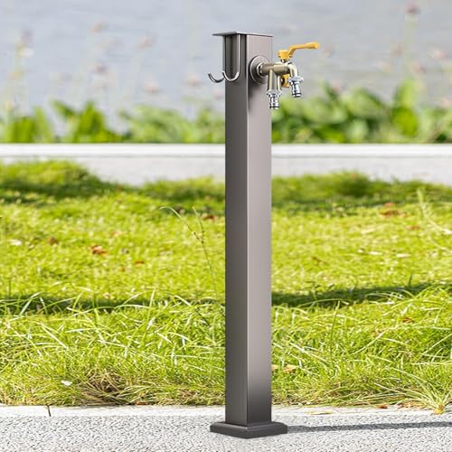 Wassersäule aus Edelstahl mit hahn freistehender frostfreier Wasserhahn mit Frostschutz Hydranter für die Wasserversorgung im Freien spender-Hydrant für die Bewässerung im Garten Bauernhof Hinterhof(H von Hamankim