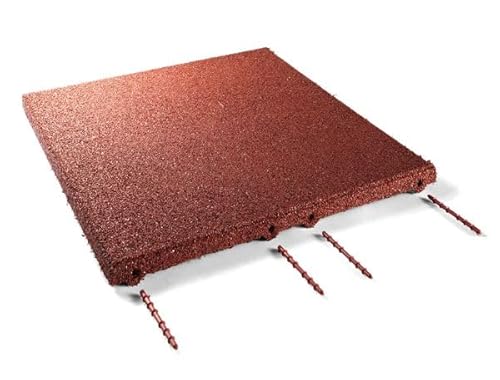 Fallschutzmatten Rot 50x50x3cm - Fallschutzmatten für Spiel Sport & Freizeitanlagen - leicht zu verlegen inkl. 3 Verbinder, Ideal für Spielplätze, in Kindergärten, Sportanlagen, Fallschutzmatten Rot 50x50x3cm - Fallschutzmatten für Spiel Sport & Freizeitanlagen - leicht zu verlegen inkl. 3 Verbinder, Ideal für Spielplätze, in Kindergärten, Sportanlagen, von Hamann Mercatus GmbH