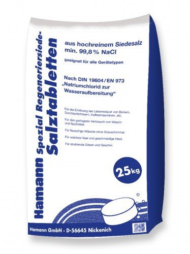 Hamann Salztabletten 25 kg - Wasseraufbereitung Wasserenthärter - Hochwertig & für alle Gerätetypen geeignet von Hamann Mercatus GmbH