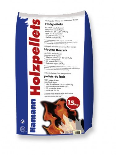 Holzpellets 6mm 15kg - Kaminpellets Heiz Pellet - ohne Bindemittel & chemischen Zusätzen von Hamann Mercatus GmbH