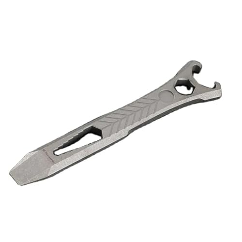 Titanium EDC Brecheisen Multi Tool Flaschenöffner Kompakte Größe EDC Multi Tool Brecheisen Schraubenschlüssel Schraubendreher (Stonewash) von Hamans