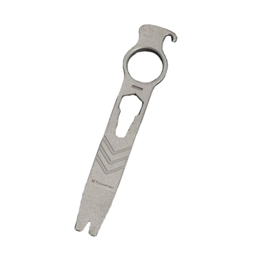 Titanium EDC Brechstab-Flaschenöffner, Brechstabschlüssel, Schraubendreher, kompakte Größe, EDC-Multifunktionswerkzeug (Stonewash) von Hamans