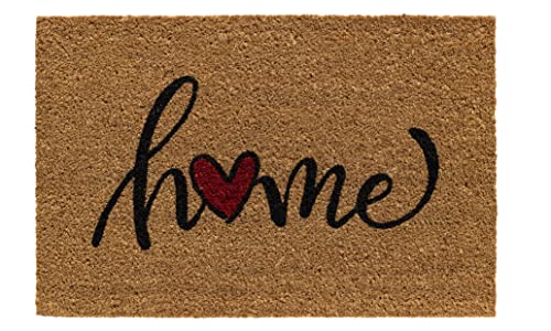 Hamat - Fußmatte E-Coco – Home Heart Red – 40 x 60 cm von Hamat