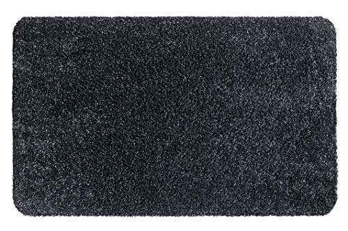 Hamat Natuflex Fußmatte, waschbar, aus Baumwolle und Polyester, Graphit, 40 x 60 cm von Hamat